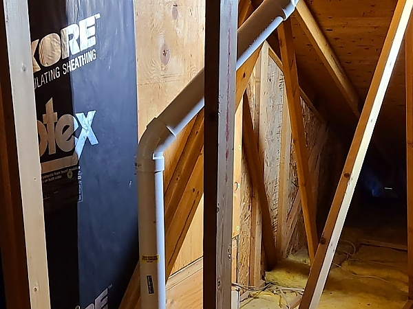 Attic testing for radon